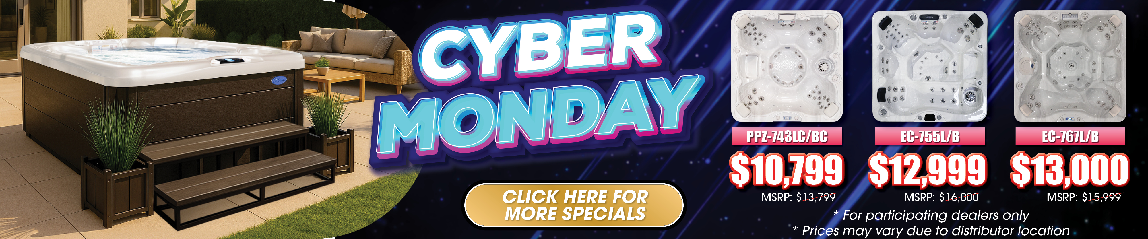 Calspas hot tub being used in a family setting - Stuart